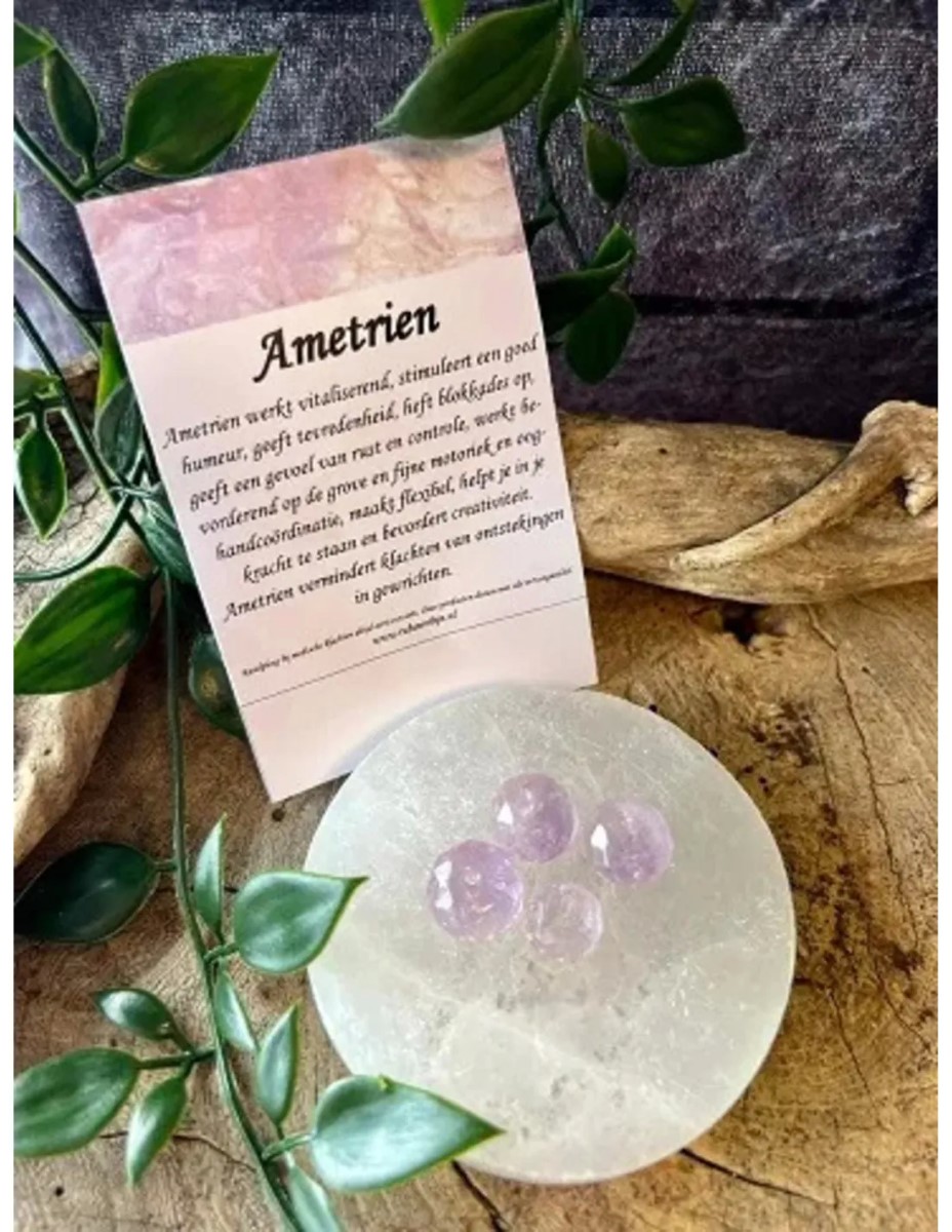 Ametrien kralen facet - 4 st. - Afbeelding 2
