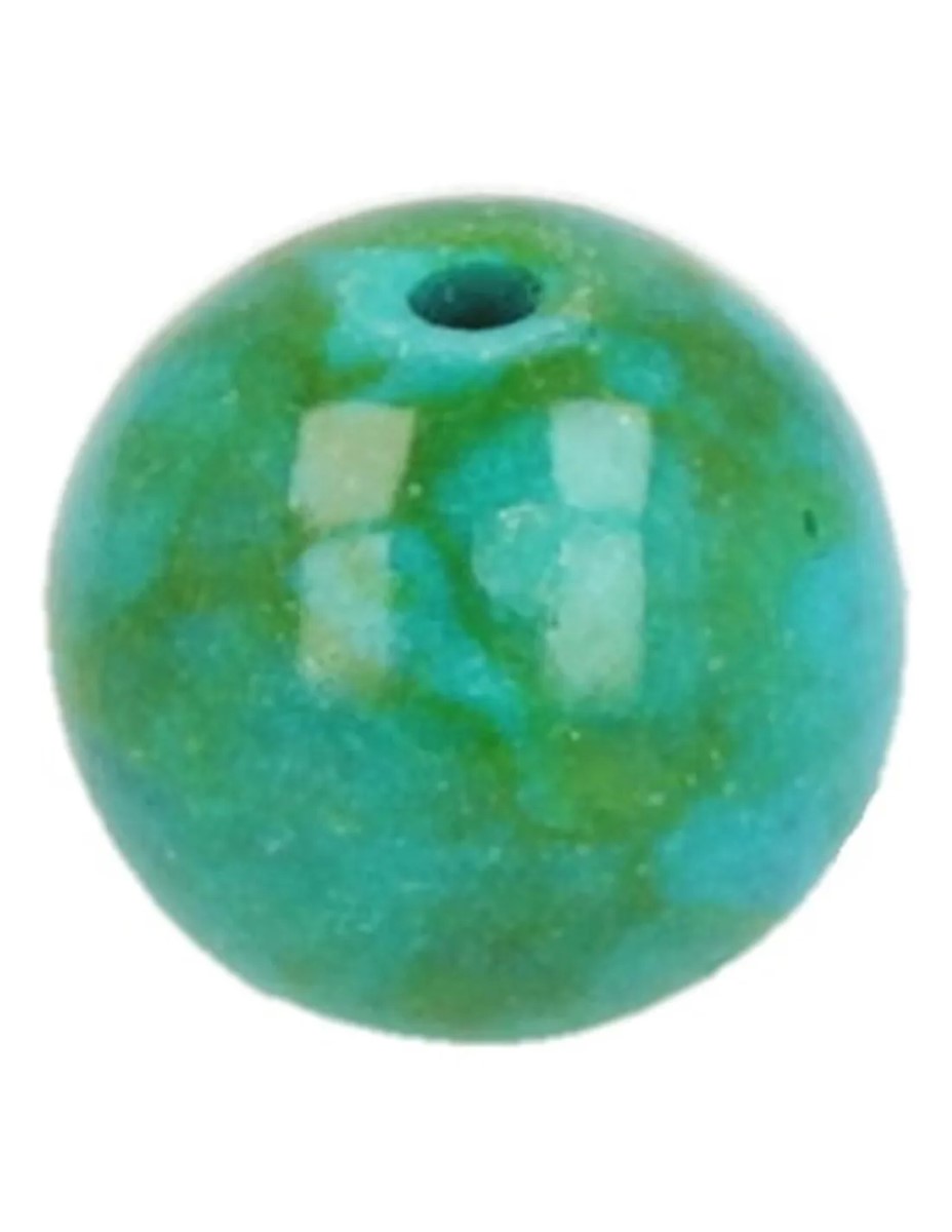 Chrysokolla 10 mm losse kraal (bijgekleurd)