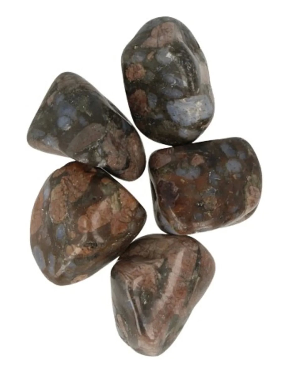 Que Sera 1 st. trommelsteen (blauwe Rhyoliet) (mt3) 2-3 cm - Afbeelding 2