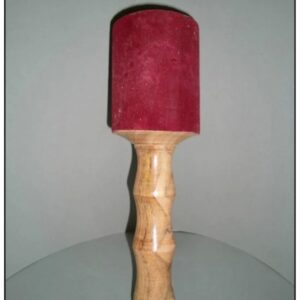 Aanslagstok leer rood 5,5 cm - 18 cm (nr7)