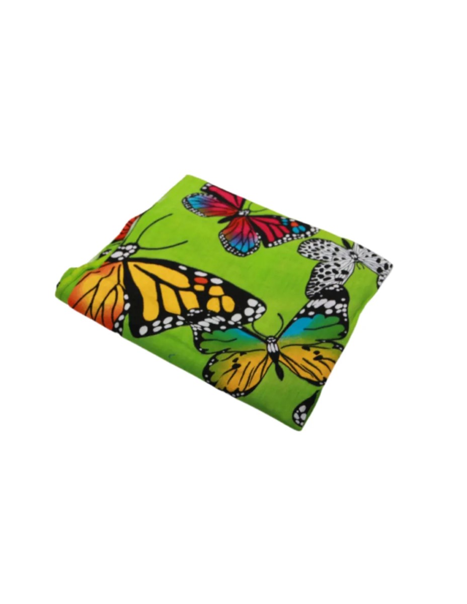 Sarong - 166 - vlinders - groen van Om Namaste - Pareo Saunadoek Wikkeljurk