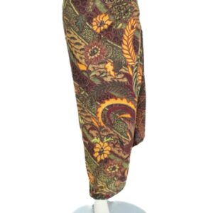 Om Namaste Sarong - 608 - Batik Vuurvogels - Bordeaux & Oranje