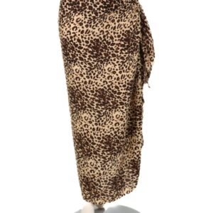 Om Namaste Sarong - 502 - Dierenprint - Luipaard - Beige