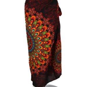 Om Namaste Sarong - 429 - Bloemrijke Mandala - Rood