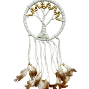 Dromenvanger - Tree of Life - Beige kralen - 17cm - Dreamcatcher