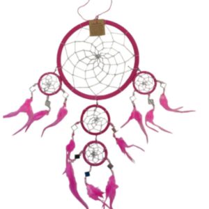 Dromenvanger - spiegel - 22cm - roze - Dreamcatcher