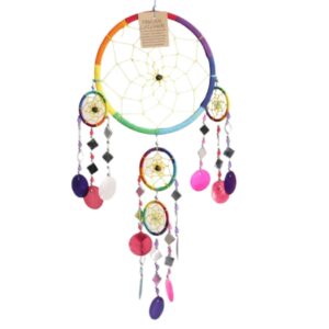 Dromenvanger 16cm - spiegel-schelp - Rainbow - Dreamcatcher