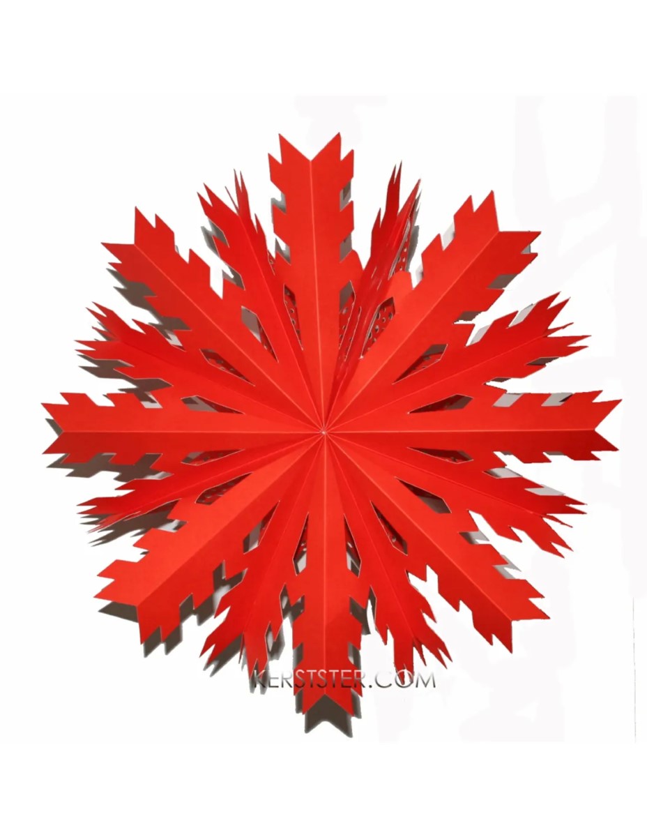 Kerstster nr. 45 - Rode Snowflake "small" (zonder verlichtingsset)
