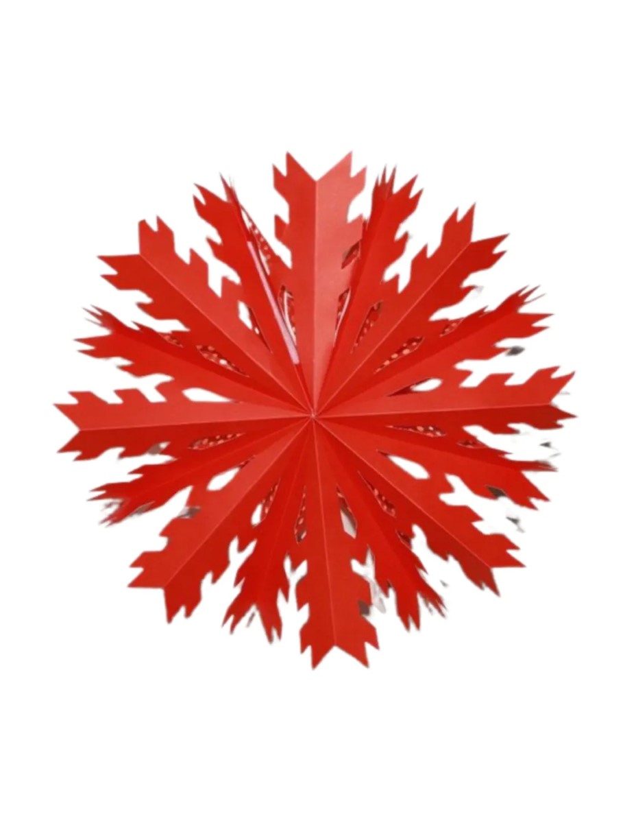 Kerstster nr. 45 - Rode Snowflake "small" (zonder verlichtingsset) - Afbeelding 2