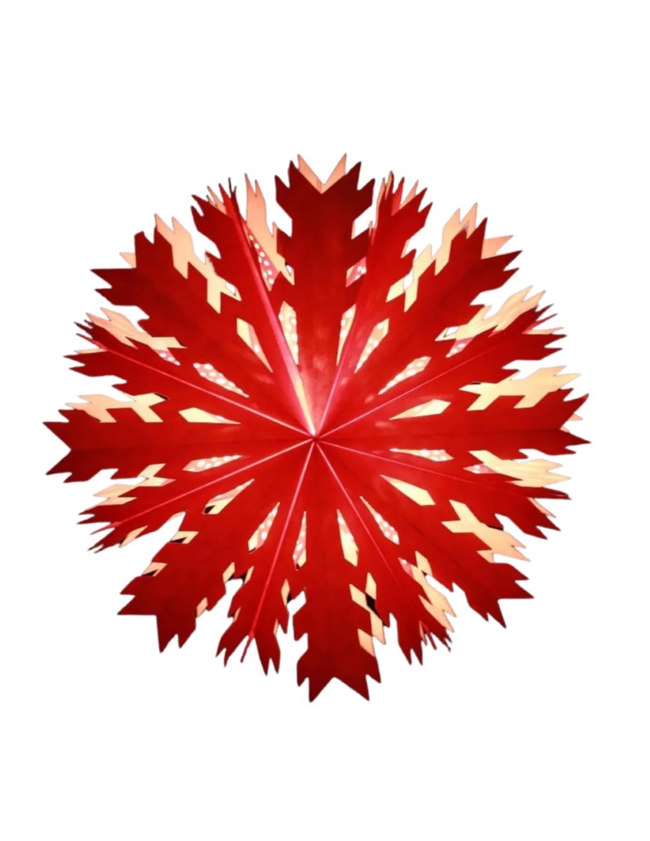 Kerstster nr. 45 - Rode Snowflake "small" (zonder verlichtingsset) - Afbeelding 3