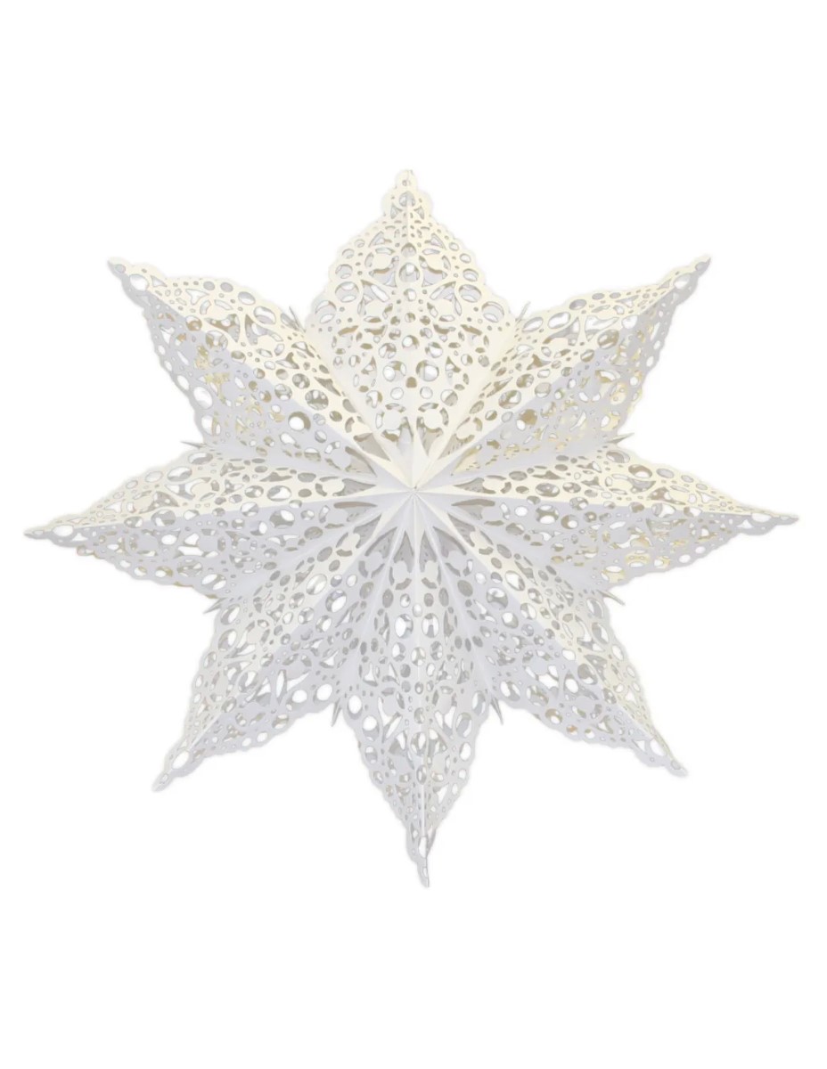 Kerstster nr. 20 - Witte Snowflake (zonder verlichtingsset)