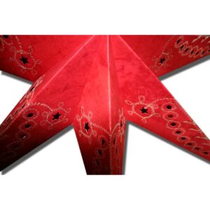 Kerstster nr. 27 Geborduurde ster "red arrow" (zonder verlichtingsset)
