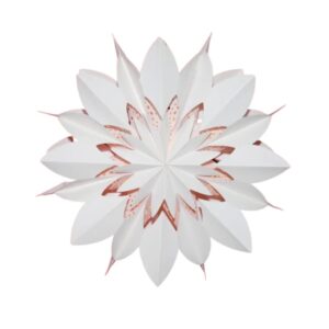 Kerstster met verlichtingsset nr. 46 - Witte Snowflake "flower" - Kerststerren - Kerstverlichting - Kerstdecoratie - Ø 60 cm