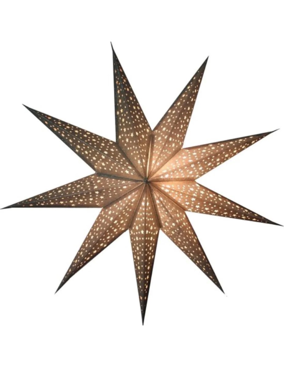 Kerstster met verlichtingsset nr. 40 Zilveren ster "glitter" - Kerstverlichting - Kerstdecoratie - Ø 60 cm - Afbeelding 2
