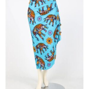 Om Namaste Sarong - 308 - Olifanten - blauw