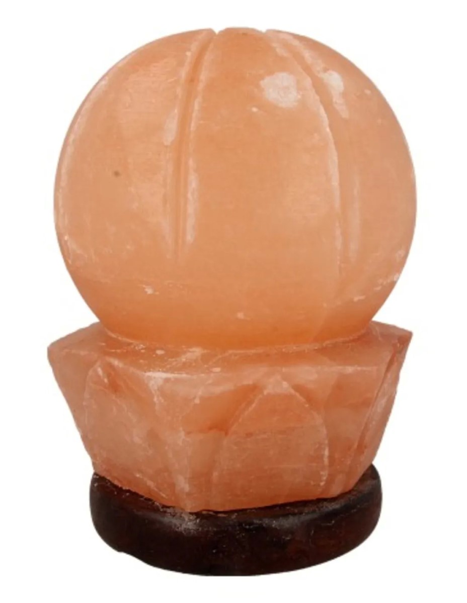 Zoutsteen lamp lotus incl. elektra - Afbeelding 2