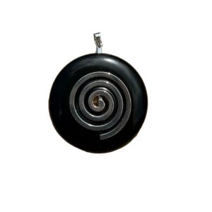 Obsidiaan zwart donut levensspiraal