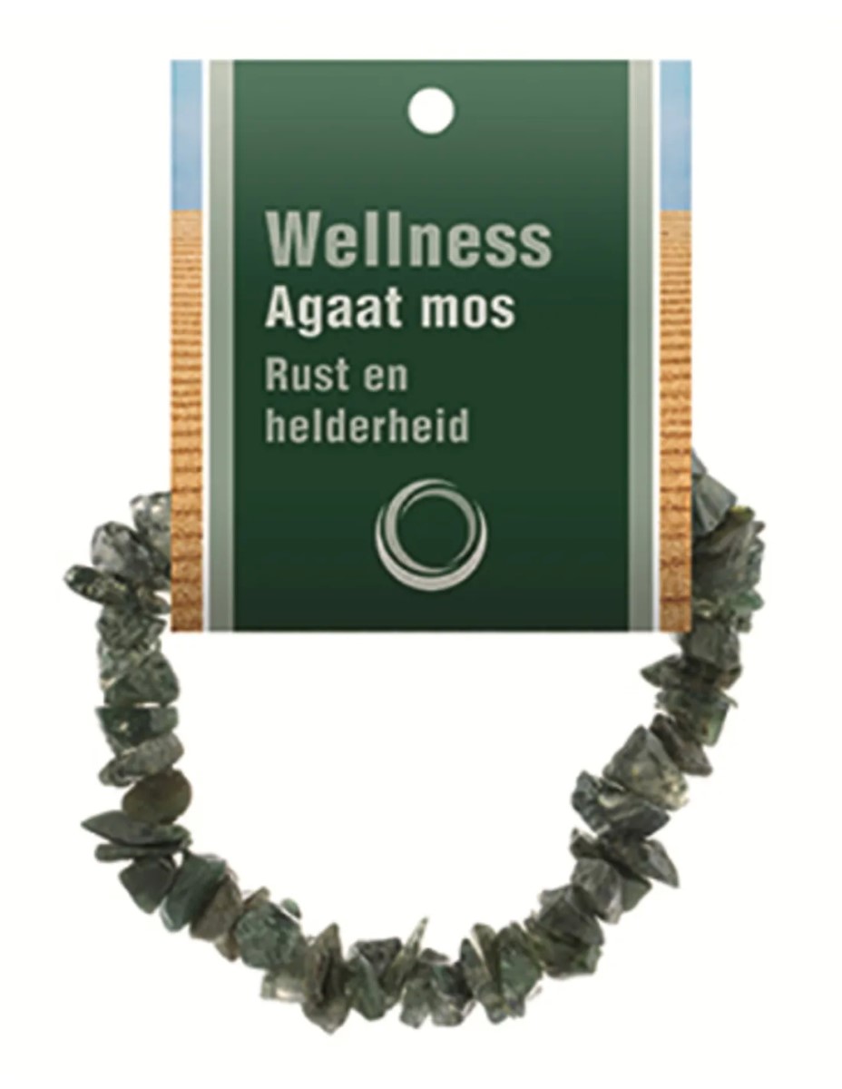 Agaat mos splitarmband + kaart - Afbeelding 2