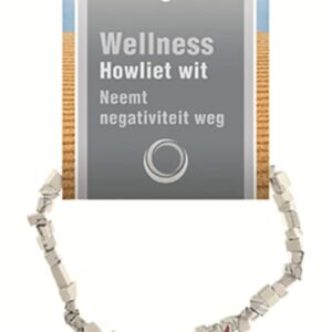 Howliet wit splitarmband + kaart