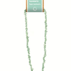 Aquamarijn splitketting + kaart