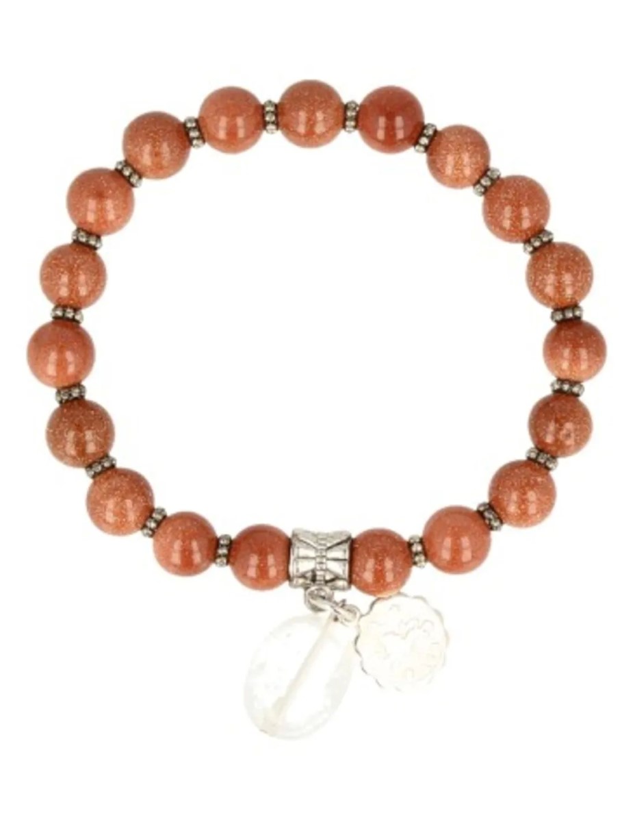 Sterrenbeeld armband Goldfluss (synth) - Leeuw