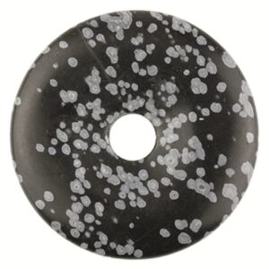 Obsidiaan sneeuwvlok donut 30 mm