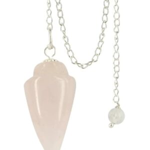 Roze kwarts pendel druppel