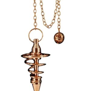 Messing pendel, spiraal bronskleur