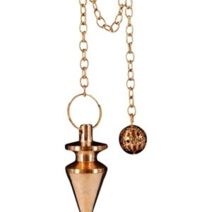 Messing pendel, punt met dakje bronskleur