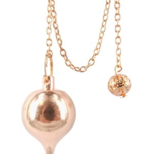 Messing pendel bol met punt bronskleur