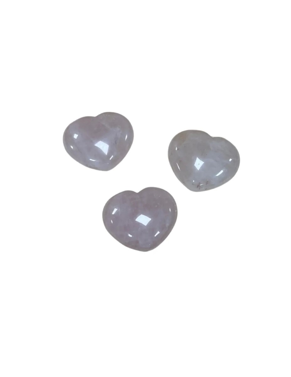 Roze kwarts edelsteen hart 45 mm - Afbeelding 4