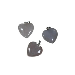 Roze kwarts hart hanger 20 mm