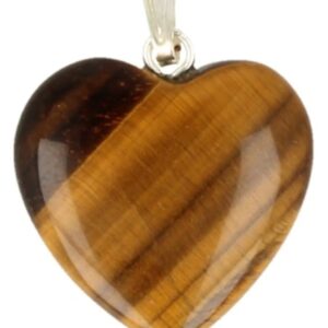 Tijgeroog hart hanger 20 mm