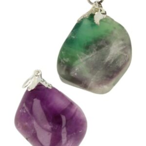 Fluoriet regenboog edelsteen hanger