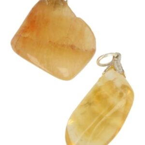 Fluoriet geel edelsteen hanger