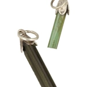 Toermalijn groen staafje edelsteen hanger