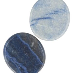 Blauwe kwarts zaksteen