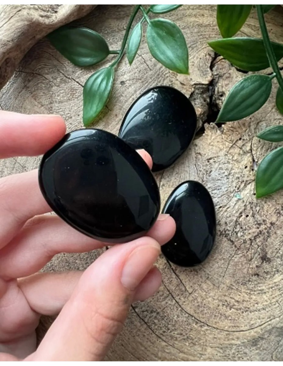 Obsidiaan zwart zaksteen - Afbeelding 10