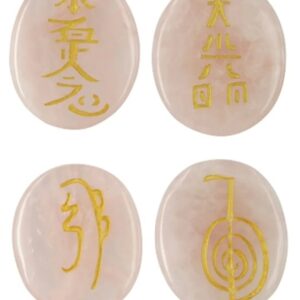 Roze kwarts reiki stenen set