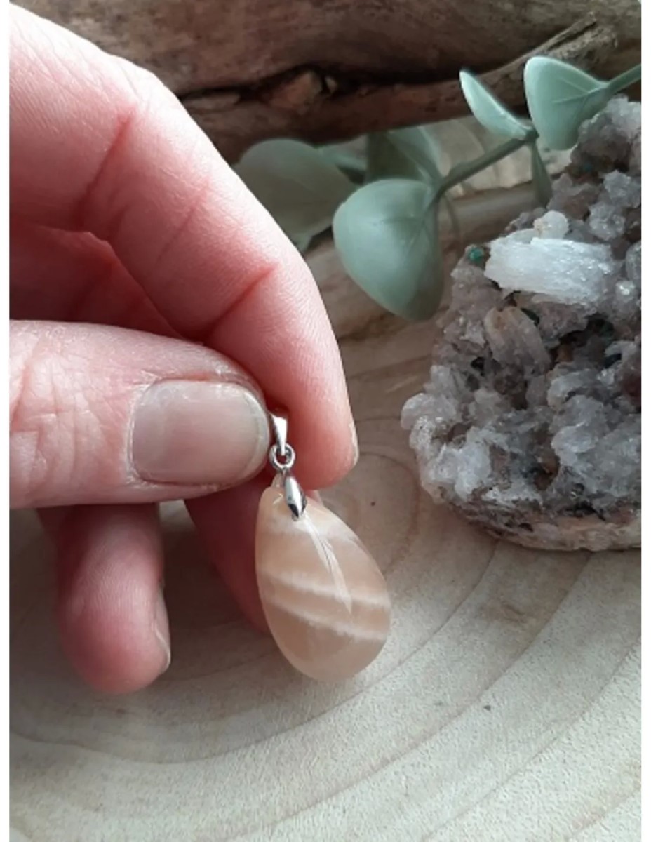 The drop of Maansteen oranje - hanger - Afbeelding 2