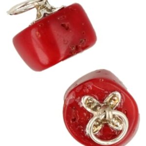 Koraal bamboe edelsteen hanger (imitatie)