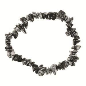 Obsidiaan sneeuwvlok splitarmband