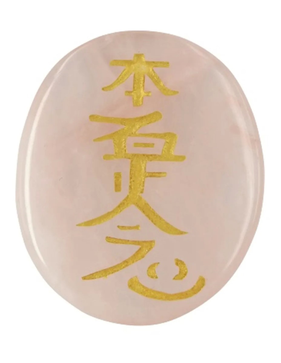 Roze kwarts Hon-Sha-Ze-Shon-Nen reiki steen