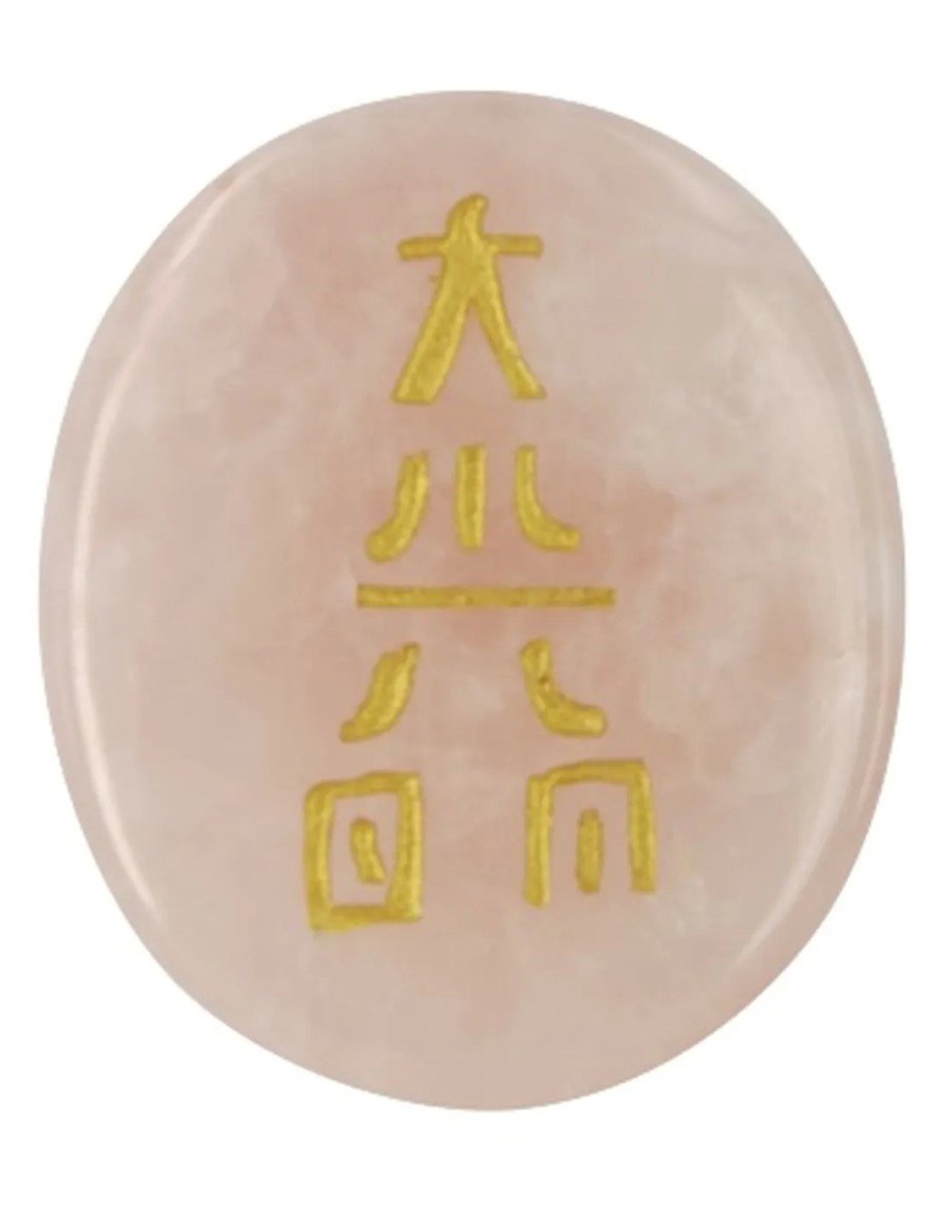 Roze kwarts Dai-Koo-Myo reiki steen