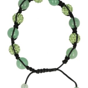 Aventurijn groen glitter shamballa armband