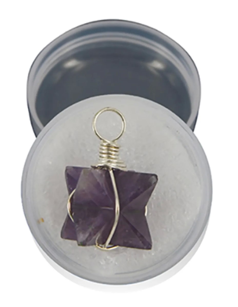 Merkabah hanger in doosje, Amethist - Afbeelding 2