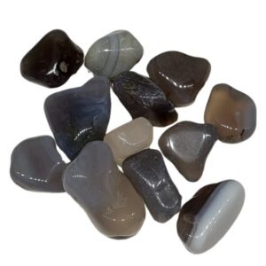 Agaat grijs trommelstenen 100 gr. (mt3)