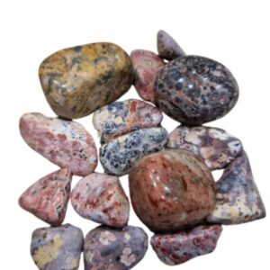 Jaspis luipaard 100 gr. trommelstenen (mt2-3)