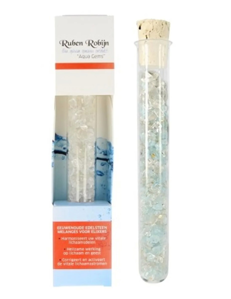 Helderheid & Lichtheid small Aqua Gems edelsteenwand
