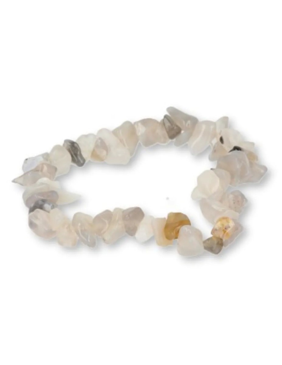 Agaat natuur splitarmband - Afbeelding 4
